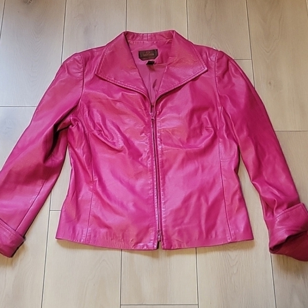 DANIER Full Zip Leather Jacket size M
